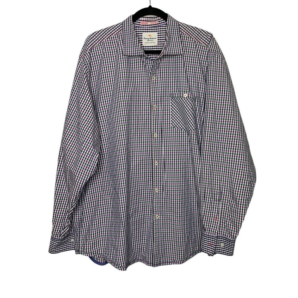 Tommy Bahama Jeans Mens XXL Cotton Island Modern Fit Crafted Button Shirt 2X